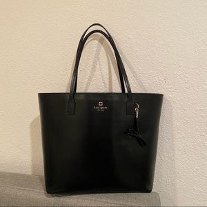 Kate Spade leather tote in black